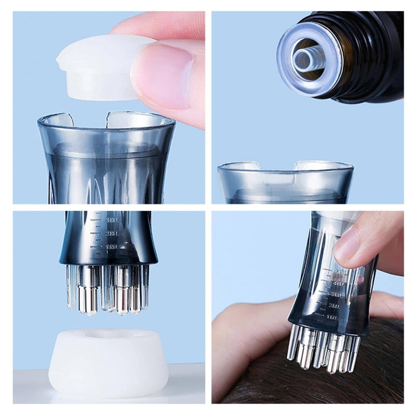 Applicateur d'Huile pour Cheveux - HairFlow™ - Bleu