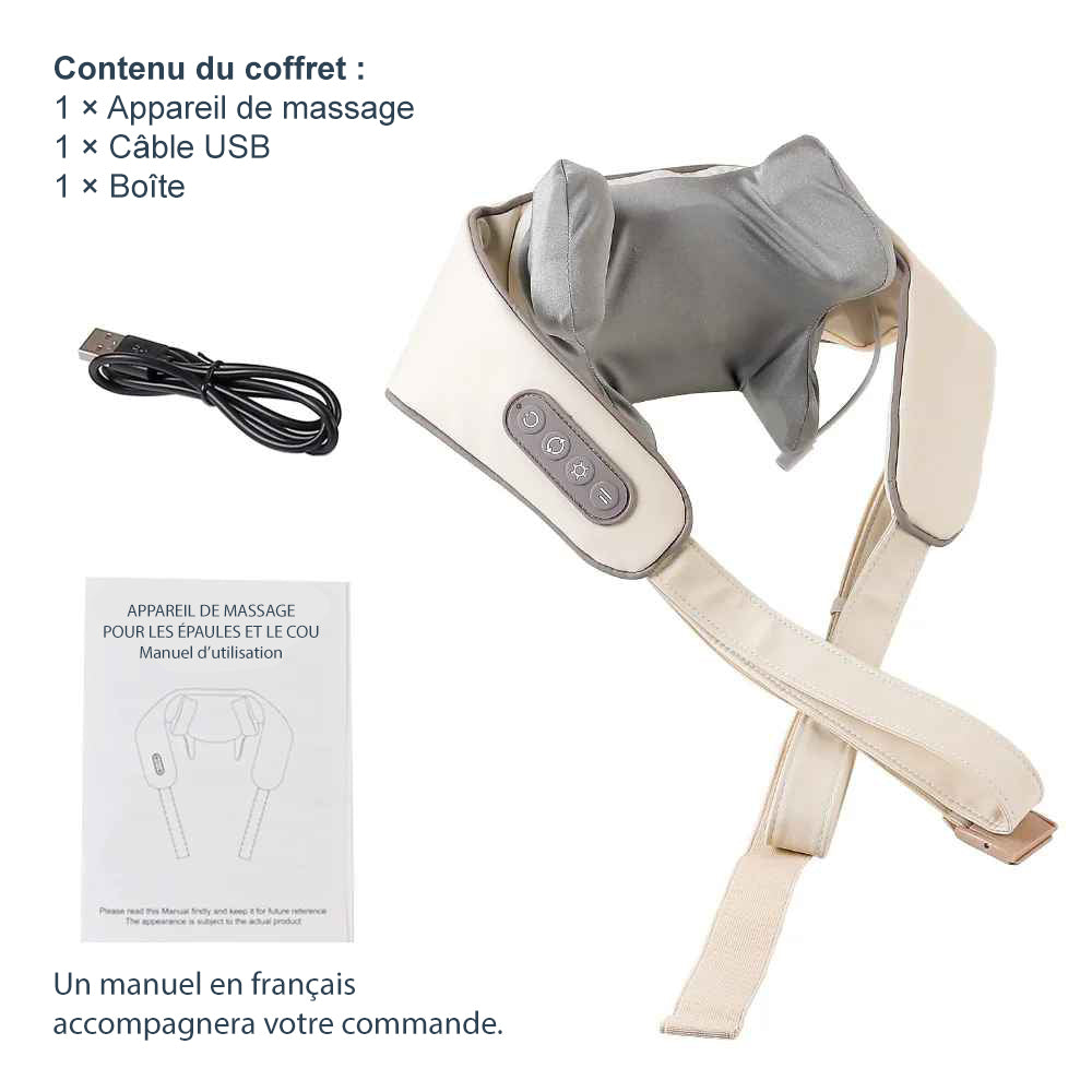 Appareil massage pour le dos, le cou, les épaules, les lombaires, les fessiers, les bras et les jambes - Bye-Bye Tensions