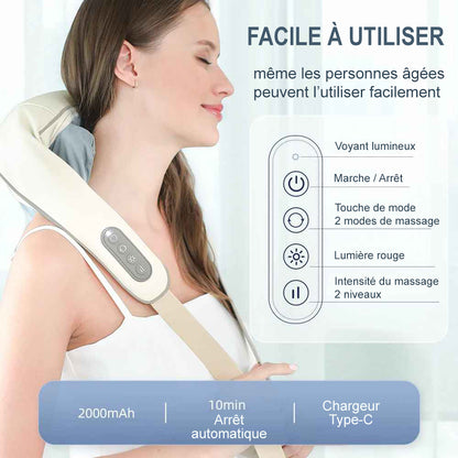 Appareil massage pour le dos, le cou, les épaules, les lombaires, les fessiers, les bras et les jambes - Bye-Bye Tensions