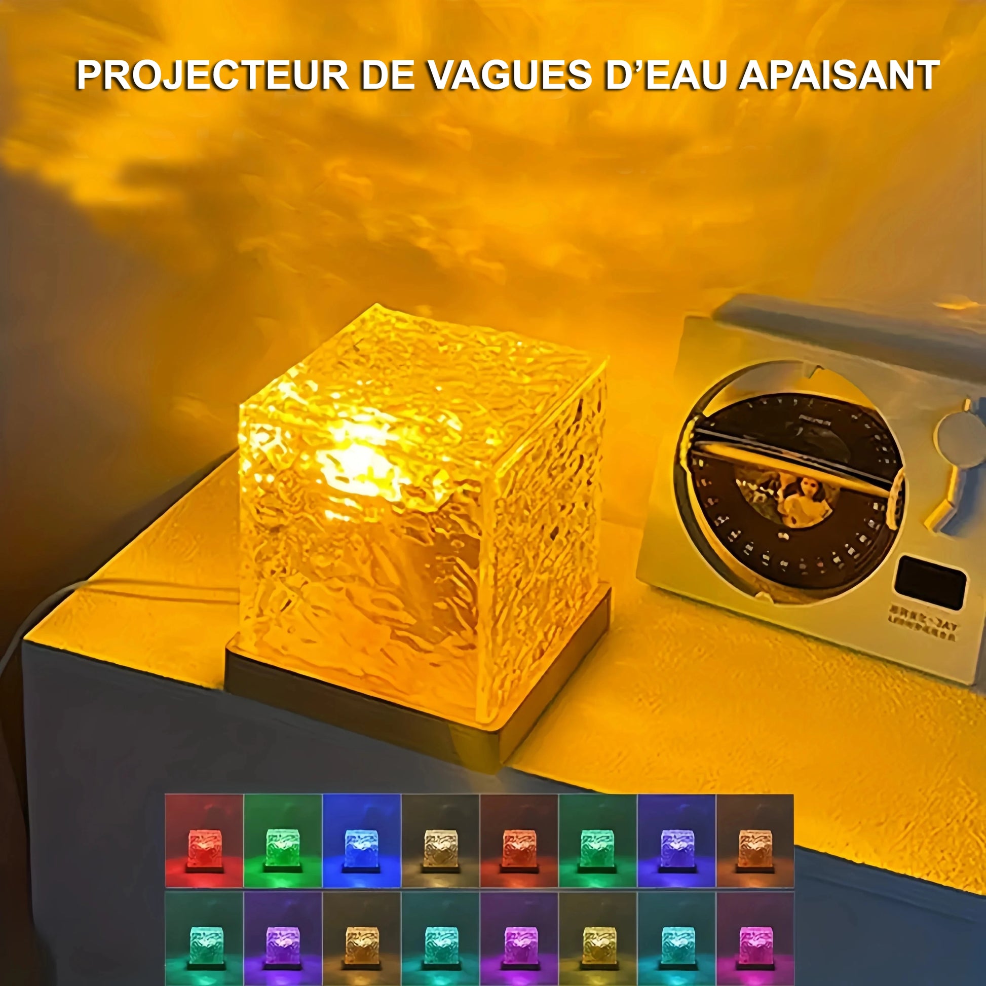 Lampe LED sans fil a Ondes d Eau