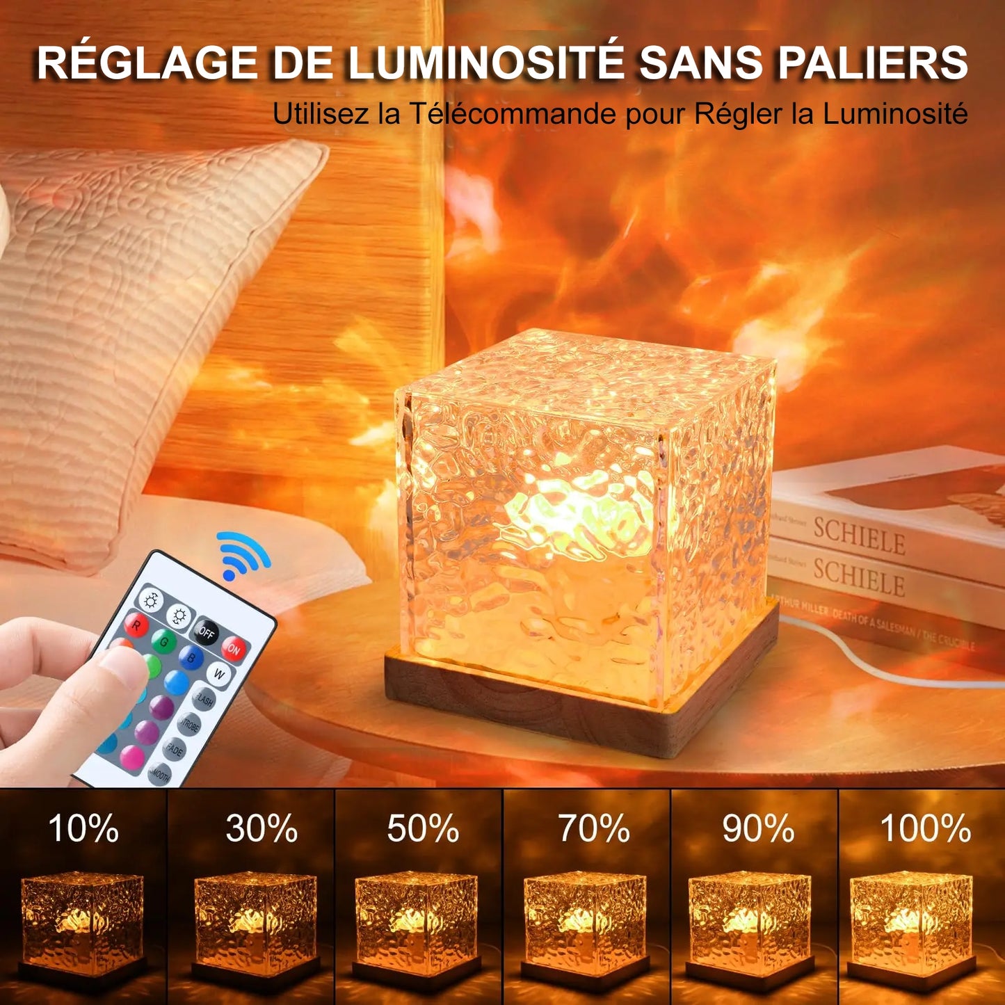 Lampe LED sans fil a Ondes d Eau